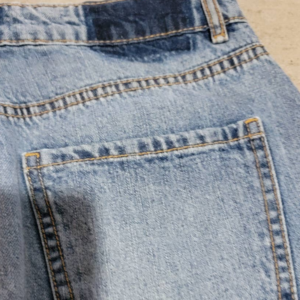 Dynamite Blue Skirt Raw Hem A-Line Mini Midi Skirt Size Small - Picture 7 of 10